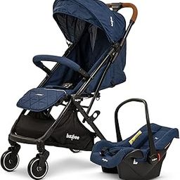 Baybee Baby Stroller Pram with Car Seat for Baby Boy Girl 0 to 3 Years with Metal Frame, 3-Position Adjustable Seat & Canopy, Bassinet, Parent Handle, 5 Point Safety Belt, Stroller for Kids (Blue)-18