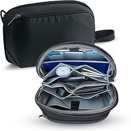 CRIVON® Electronic Gadgets Organizer Bag, Multi-Purpose Waterproof Tech Pouch Compatible with Mouse, Cables, Adapter, Earphone, iPad & Accessories. Organiser With Smartphone Pocket having Foam Padding-26