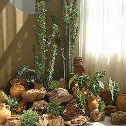 UJEAVETTE Artificial Landscape Rock Figurine Decorative Stone for Yard Outdoor Rockery 18x14x26cm-image-62