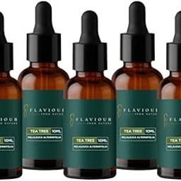Flaviour Tea Tree Essential Oil: 100% Pure & Natural | for Skin, Hair, Face, Acne Care, Dandruff | Perfect for Sleep & Calmness | Moisturising & Cleansing Properties | 10ml (Pack of 5) |-16