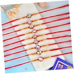 Cartoon Character Kids Rakhis Smiley, Hello Kitty, Minions & More | Raksha Bandhan Gift Combo with Roli Chawal & Greeting Card-image-98