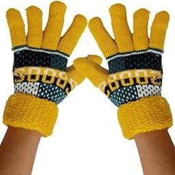 Girl's Beautiful Winter Knitted Hand Gloves (Yellow, Free Size)-image-88