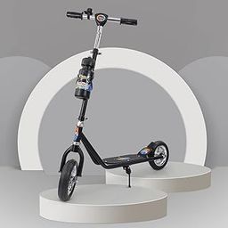 Dash 2 Wheel Power Ranger Scooter with Sipper, Bell, Side Stand and Height Adjustable Handle for Kids (Upto 12 Years, Capacity 60 kg, Black)-image-2