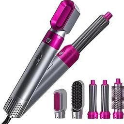 5 in 1 hair styler for women | Hair Dryer Air Brush Styler and Curler, Crimper, Conical Curler & Volume Brush for Multiple Styles with Silk Protect TechnologyHair Dryer Comb Multifunctional Styling Tool for Curly Hair machine for Straightening Curling Drying Combing Scalp Massage Styling For Women-image-0