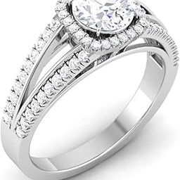 14k (585) White Gold Ring for Women-image-57