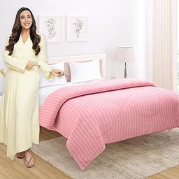 HOKIPO Super Soft Microfiber Double Bed Size AC Comforter/Blanket/Duvet for Double Bed, 220 GSM (IN-561-D7)-image-24