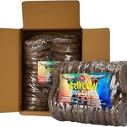 RAJA GULAB%100 Natural HAVAN UPLE Desi Gobar Upla Kanda Cow Dung Cake 12 Pic Size - (Medium)-image-43
