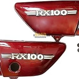 Road Religion Superior-grade Side Panel with Rubber Fittings, RX100 Side Panel Monogram, 'L' Monogram compatible with Yamaha RX100 (Top Grade Plastic - Maroon/Cherry Color)-picture-17