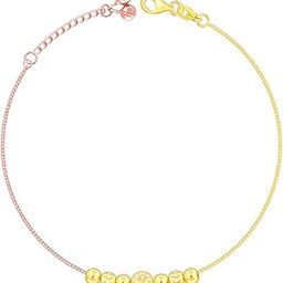 925 silver Rose Gold And Golden Classic Beaded Anklets| Gifts for Women and Girls | With Certificate of Authenticity and 925 Stamp | 6 Months Warranty*-20