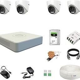 Clocite HIKVISION 4 Channel DVR with 5MP ColorVu 4 Dome Cameras (24/7 Colorful Imaging) + 1TB HDD + Cable Roll (1+3) 4 CH Power Supply + BNC & DC Full Combo Kit-picture-17