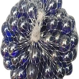 LUCKYMORDEN Marbles - 100 PCS Dark Blue Colour 15 MM Glass Playing Balls Kanche Goli Traditional Indian Game Glass Stones Aquarium Fillers Gel Candle Fillers-picture-10