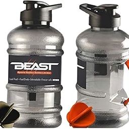 DOVEAZ® Beast Sports Water Bottle for Gym, Protein Shaker Bottle, Gallon Water Bottle (1.5 LTR) with Mixer Ball and Strainer (Black & Orange, Pack of 2)-picture-6