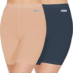 Women's High Waist Long Leg Full Coverage Boyshort Briefs Underwear Cotton Slip Short Boy Leg Panties Combo Pack (Assorted Colours)-image-90