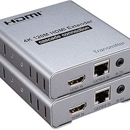 120M 4K HDMI Extender Cascade Connection Via Cat5e CAT6 RJ45 Ethernet Network Cable TX RX Kit for PS4, DVD Player, TV Box, PC to TV.-12