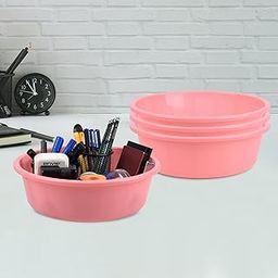 Pack of 4 Desk Organizer | Stationery Organizer | Multipurpose Storage Organizer | Office Supplies Organizer for Pen-Pencil-Staplers-Clips | Desktop Organizer | 6 LTR | Light Pink-picture-28
