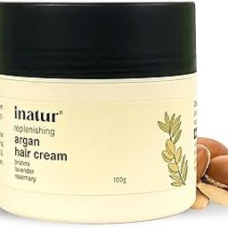 inatur Argan Oil Hair Cream for Frizz Control | Natural & Vegan Styling Cream for Men & Women | Smoothens, Nourishes & Tames Dry Hair | Daily Use | 100g-6
