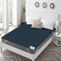 Heart Home PVC Waterproof/Dustproof Double Bed Mattress Protector, 72"x76" (Blue) 52HH4008-image-34
