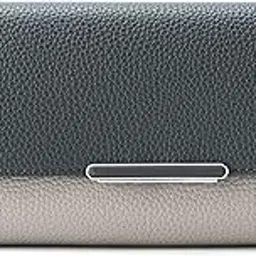 Men Faux Leather Avril Dual Tone Daily Grey Wallet-image-1