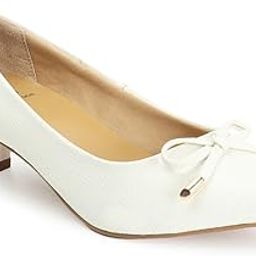 Women's Solid Pointed Toe Block Heel Pumps-image-25