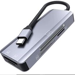5-in-1 Universal Memory Card Reader - Easy Data Transfer, Sleek Design, 2024 Version. MS / M2 / CF/TF/SD Card Slots Adapter (Space Grey)-19