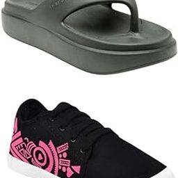Extra Soft Classic Casual wear with Flexibility Technology Flats Combo for Women's/Girl's(6111-1980)()-image-78
