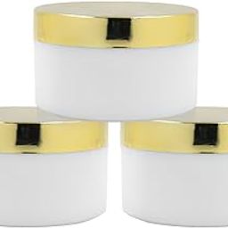 Happy Packaging 50 Gm White Round Empty pp cosmetic Cream Container | Jars With White Cap And White Inner Lids For Creams| Balms | Face Scrub | Body Cream Etc (12)-30