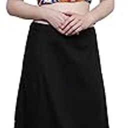 Women's Cotton Plain Stitched Inskirt Saree Shapewear Petticoats with Adjustable Waist Drawstrings for Regular Wear, Nightwears, Sleepwear - Pack of 1 (Free Size)-image-95
