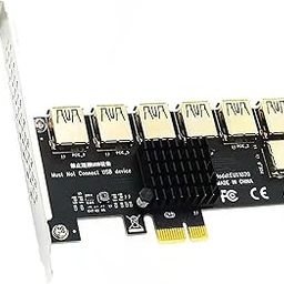 CALANDIS Pcie 1 to 7 Pci Express Usb3.0 Ethereum Mining 1X to 7X for 7/8 / 10-10