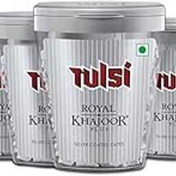 Tulsi Royal Khajoor Plus|Pack Of 6 (30 Gram X 6)|Silver Coated Khajoor|Dates| Mint Mouthfreshner Jar|Flip Top Pack-image-41