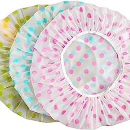 (PACK OF 2) Shower Caps For Women Reusable Waterproof Caps For Homes, Spas, Salons, Beauty Parlors.(MIXCOLOUR)-19