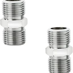 KINIK CP Brass Hex Nipple 1/4 Inch to 1/4 Inch Male Threaded for connecting two Threaded Pipes or fittings(Pack of 2)-image-78