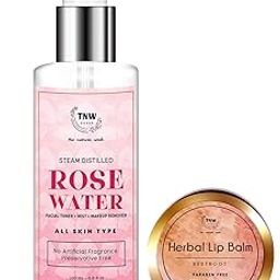 TNW-THE NATURAL WASH Steam Distilled Rose Water, 200ml & Beetroot Herbal Lip Balm, 5gm Combo|Toner for Glowing and Brightening Skin|for Chapped and Moisturized Lips|Gives Natural Shine | Men and Women-image-57