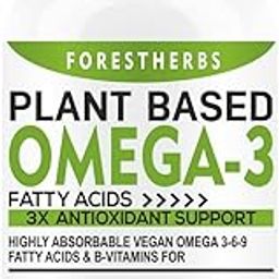 FORESTHERBS Omega 3 Fatty Acid Supplement. vegetarian Omega 3, 6, 9 Fatty Acids 1000mg With B Vitamins & Super foods-30 tablets (No Capsules)-17