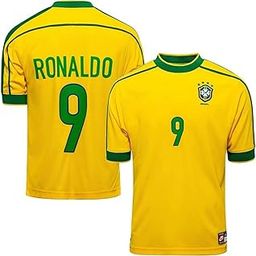 Ronaldo 09 Retro Brazil Football Jersey Yellow-image-58