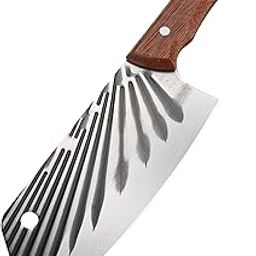 Rugmi Stainless Steel Knives Professional Kitchen Knives Meat Vegetable Slicer Chopping Knife Full Tang Handle for Home and Restaurant (Knife k Big)-image-86