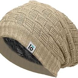 lowercase Winter Caps for Men Skull Slouchy Woollen Knitted Beanie Cap (Fur Inside)-33