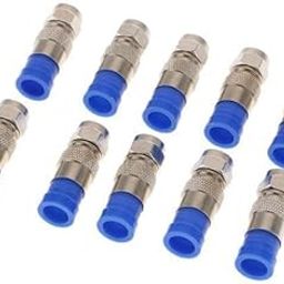 bnf® 5x10 Pieces RG6 Quad Shield Coaxial Cables F Connector Adapter Compression-image-5