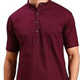 Men's Premium Linen Cotton Short Kurta-image-42