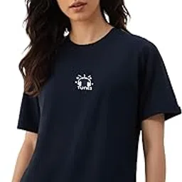 mack jonney Oversized | Loose Fit | Half Sleeves 100% Cotton Round Neck Printed T-Shirt for Women-Mack640734-picture-8
