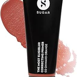 SUGAR Cosmetics The Most Eligiblur Correcting Primer - 02 Onward Orange (Orange) | Tackle Open Pores, Dark Circles, Wrinkles, Pigmentation & Acne Marks | 30 gm-image-3