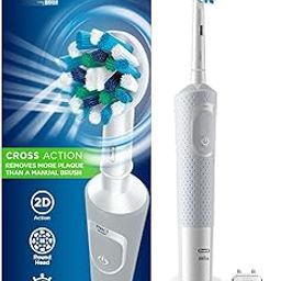 Oral B Vitality Rechargeable Rotating Electric Toothbrush for Adults, 2 Brushing Modes (Daily & Sensitive), 2 Min Timer with Quadpacer, 2 Year Warranty by Oral-B, IPX7 Water Resistant, Round Brush Head, (White, 1)-12