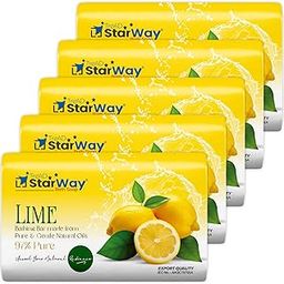 TreAD StarWay Lime Bathing Bar Pack of 2 (10 Soaps) | Refreshing Lime Soap with Coconut Oil & Glycerin | Skin Brightening | 97% Pure Formula | Gentle Cleanser for All Skin Types-image-108