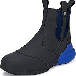 Genuine Leather Steel Toe Boots With Anti Skid Sole_Ww-106-Blue-10 For Mens-image-21