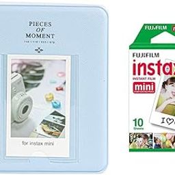 64 Pockets Photo Album for Fujifilm Instant Mini 12 11 9 8 40 Evo Liplay 7S Instant Camera/Mini Link with 10x1 film (Pastel Blue)-28