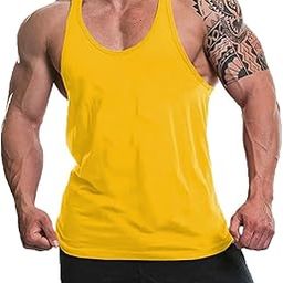 ANTTELOPE Men's Cotton Vests Super Combed Cotton Black Round Neck Sleeveless Stringer Y Racer Back Tank Tops Gym Workout Fit Sando Vest Tank Top for Men-image-45
