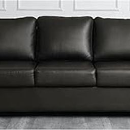 Westido Homes Leatherette 3 Seater Sofa (Finish Color - Matte Black, (DIY-Do-It-Yourself) Medium | 10098-image-23