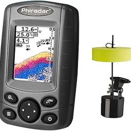 Decdeal Portable Fish Finder Handheld Fishfinder Fish Depth Finder Detector with Sonar Transducer and LCD Display-13