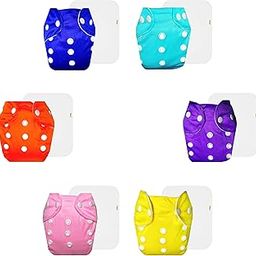 Dumbledo Lite Cloth Diaper with Cotton Insert (Pack of 6) | Hypoallergenic | Reusable & Washable | Quick Dry | Ideal for Toddlers | 3 Months – 2 Years | Unisex Baby-21