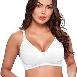 Women's Comfortable Wirefree Non Padded Moulded Encircled Bra in C Cup-image-6