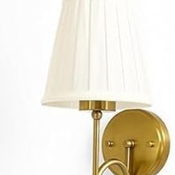 ALDAMIRA LIGHTING DECOR Adlamira Modern Twist Wall Sconce with Antique Gold Finish & Pleated Fabric Shade | Designer Wall Lamp for Bedroom, Living Room & Hallway Décor (Pack of 4)-image-10